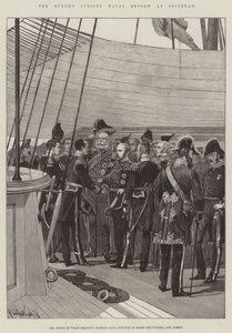 De Jubileum Marineparade van de Koningin bij Spithead